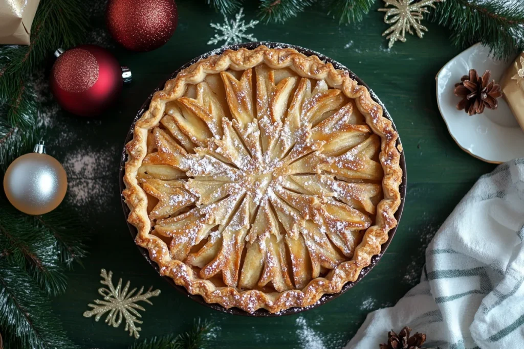 A festive assortment of pies for Christmas.